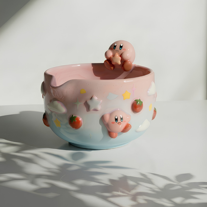 Ombre Kirby Matcha Bowl | Handmade Ceramic Chawan | LA016