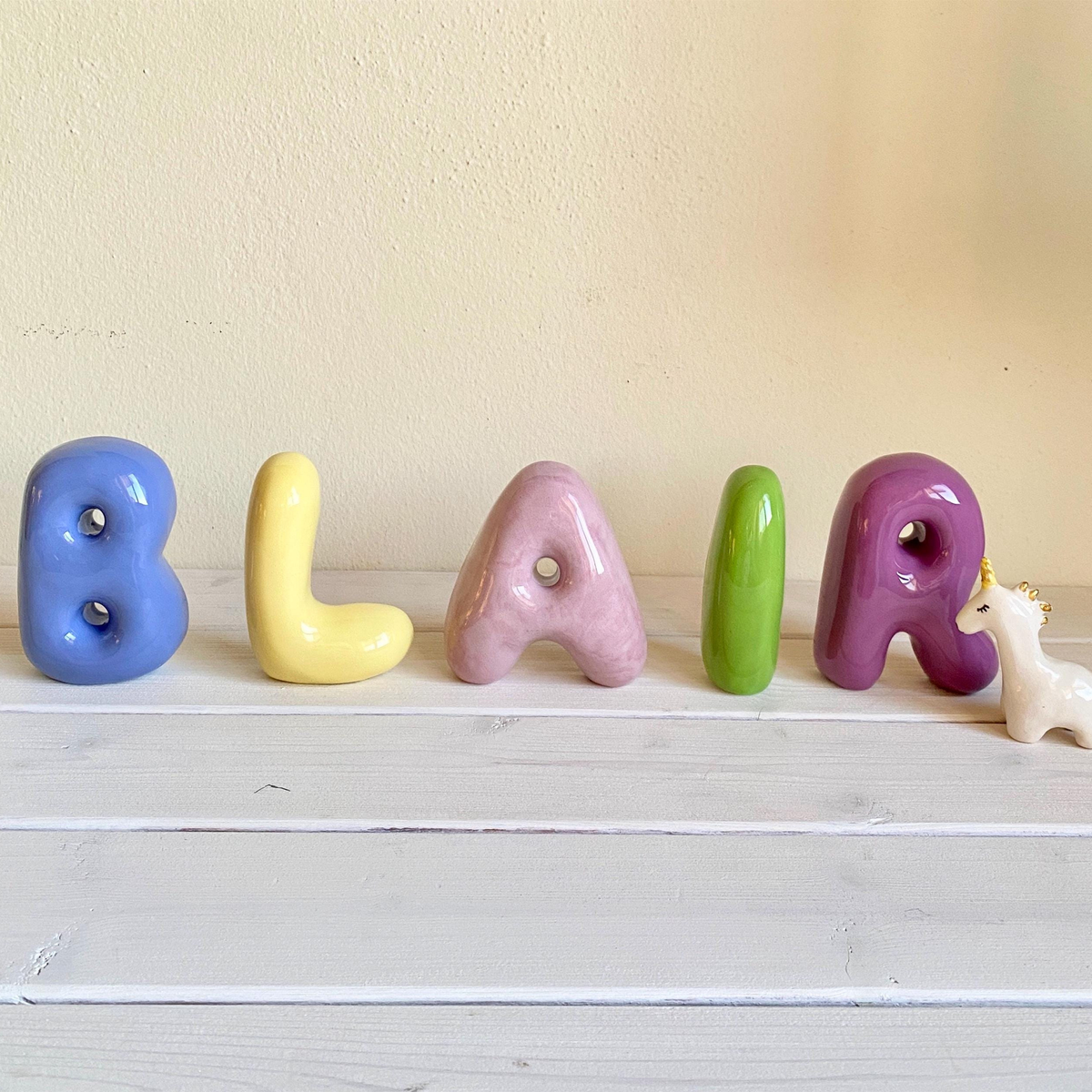 Free Standing Ceramic Letter - Handmade Custom Ceramic Letters | LA015
