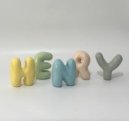 Free Standing Ceramic Letter - Handmade Custom Ceramic Letters | LA015