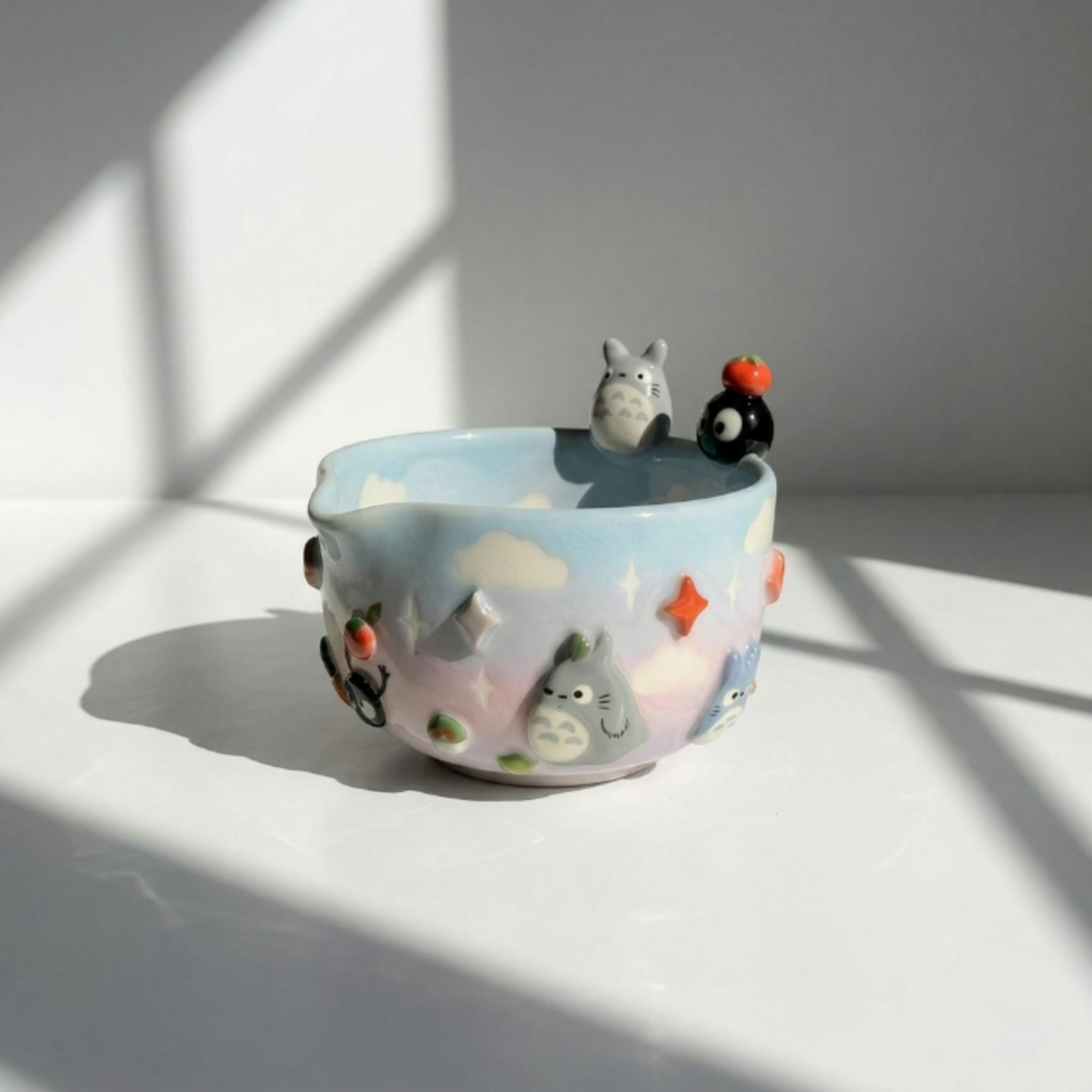 Ombré My Neighbor Totoro Matcha Bowl | Handmade Ceramic Chawan | LA022