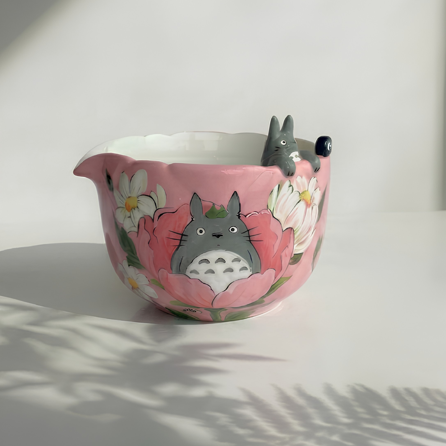 Pink Totoro Matcha Bowl | Handmade Ceramic Chawan | LA015
