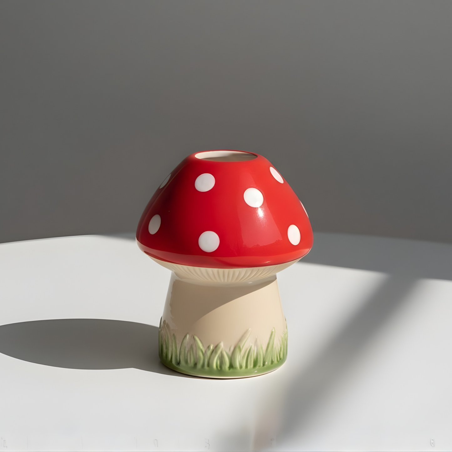 Handcrafted Mushroom Garden Ceramic Matcha Bowl and Whisk Holder Set • HX42