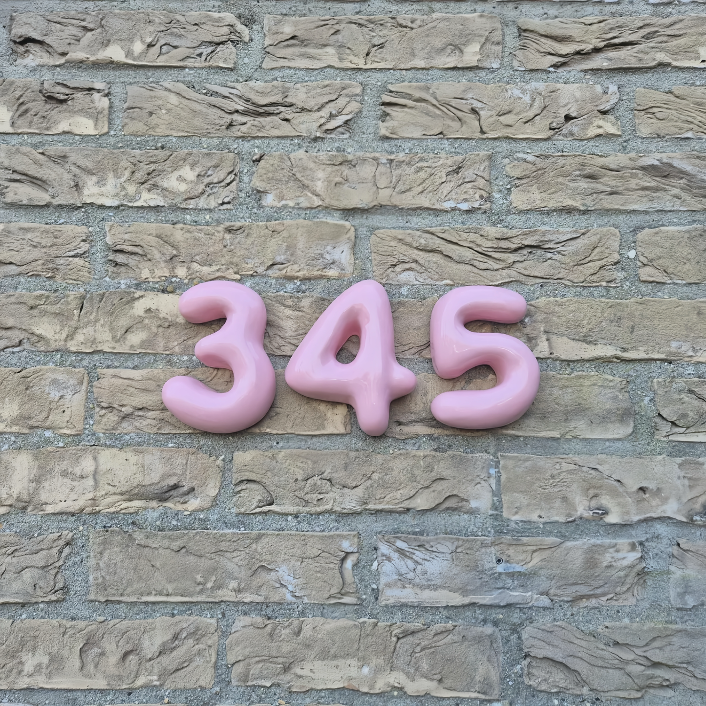Personalized Ceramic Bubble Number – Handmade House Number Sign | LA017