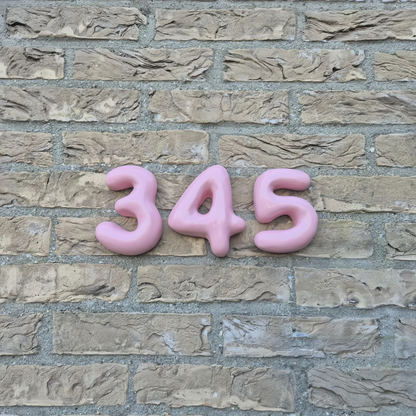 Personalized Ceramic Bubble Number – Handmade House Number Sign | LA017