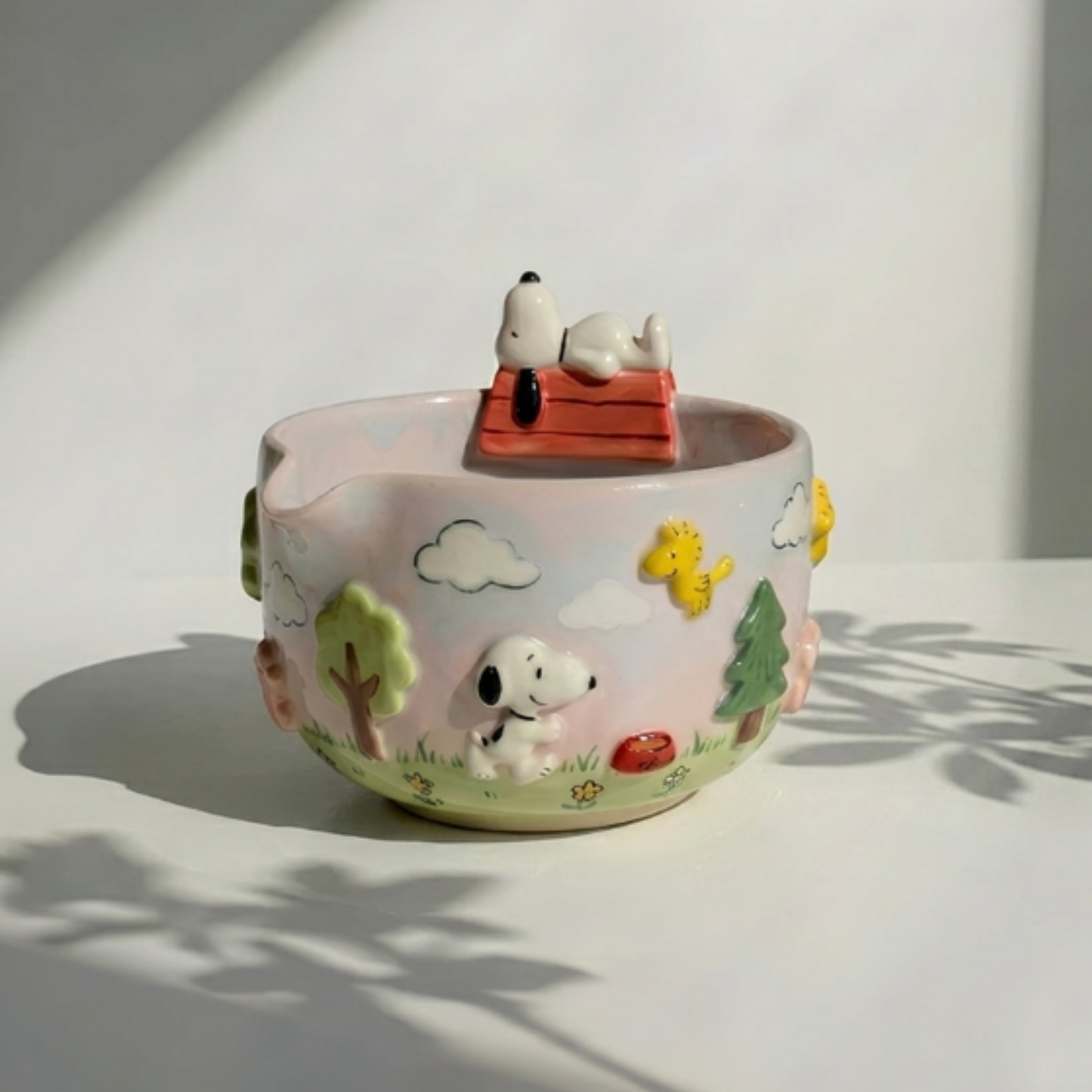 Ombre Snoopy Matcha Bowl | Handmade Ceramic Chawan | LA013
