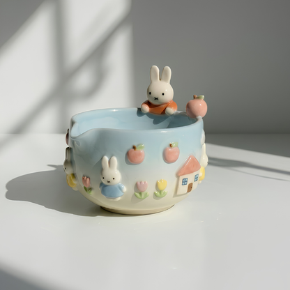 Ombre Miffy Matcha Bowl | Handmade Ceramic Chawan | LA025