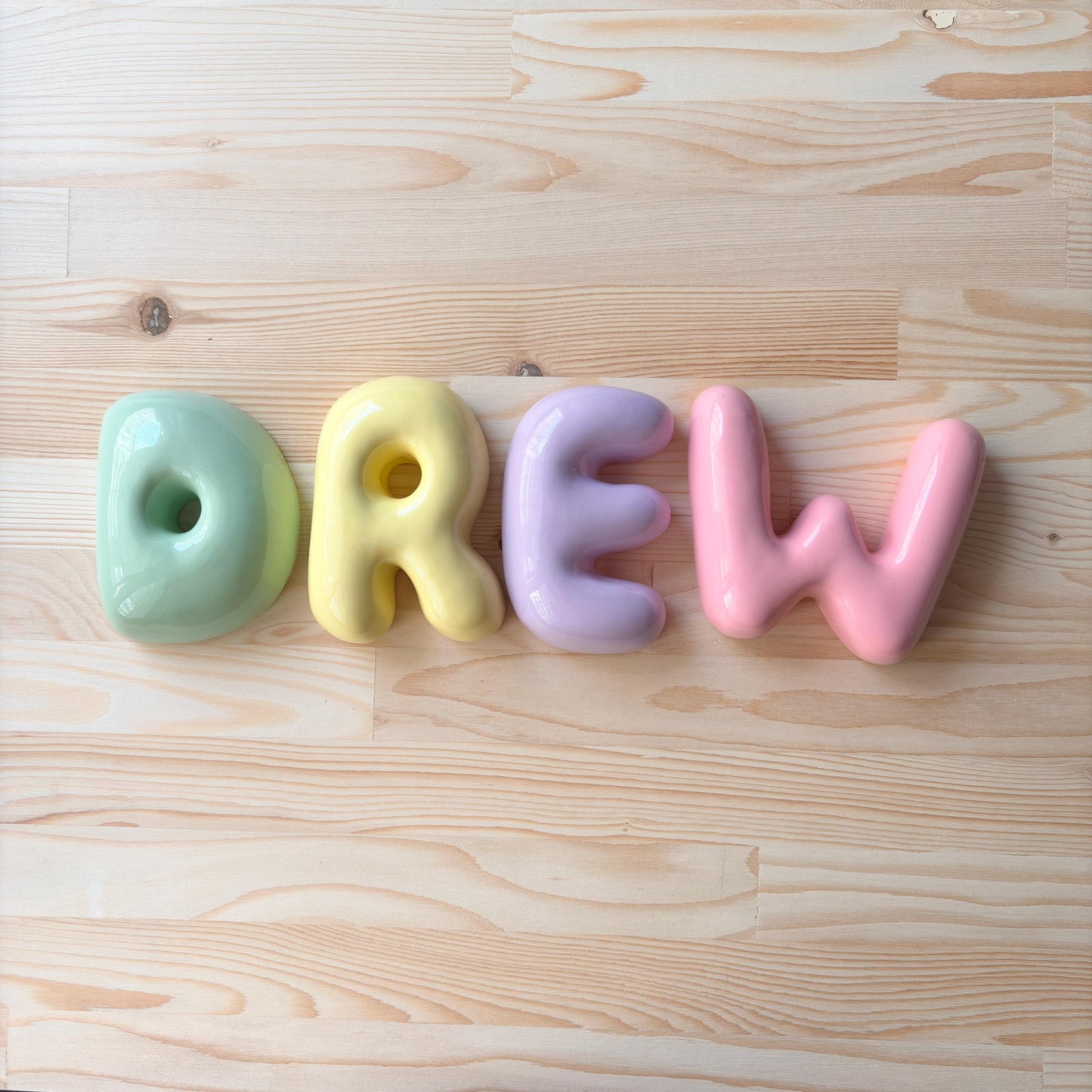 Handmade Custom Ceramic Letter: Personalized Wall Decor