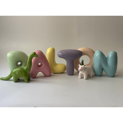Free Standing Ceramic Letter - Handmade Custom Ceramic Letters | LA015
