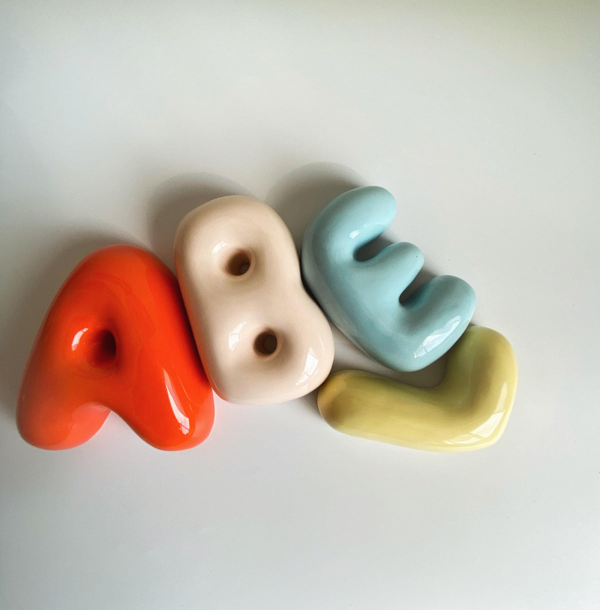 Handmade Custom Ceramic Letters- Personalized Wall Decor | LA009