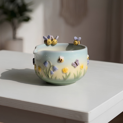 Ombre Bee Matcha Bowl Set  | Handmade Matcha Bowl Set | LA040