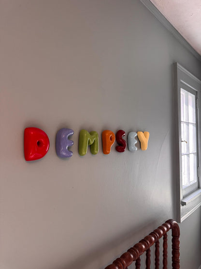 Handmade Custom Ceramic Letter