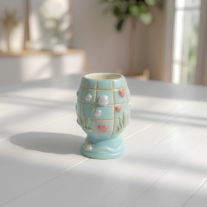 Grid Axolotl Matcha Bowl Set | Handmade Matcha Bowl Set | LA040