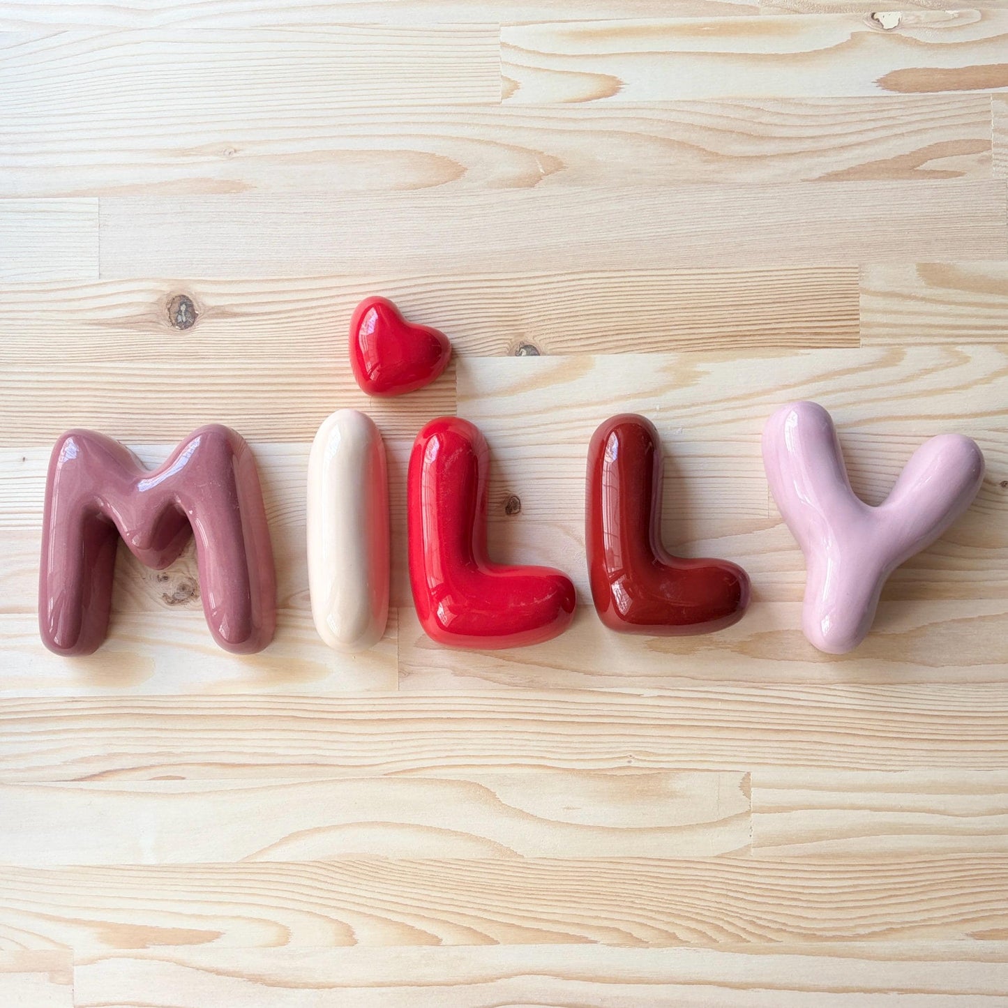 Handmade Custom Ceramic Letters,Personalized Baby Gift