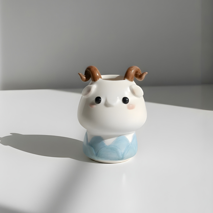 Handcrafted 3D Baby Dragon Ceramic Matcha Bowl with Spout • HX18