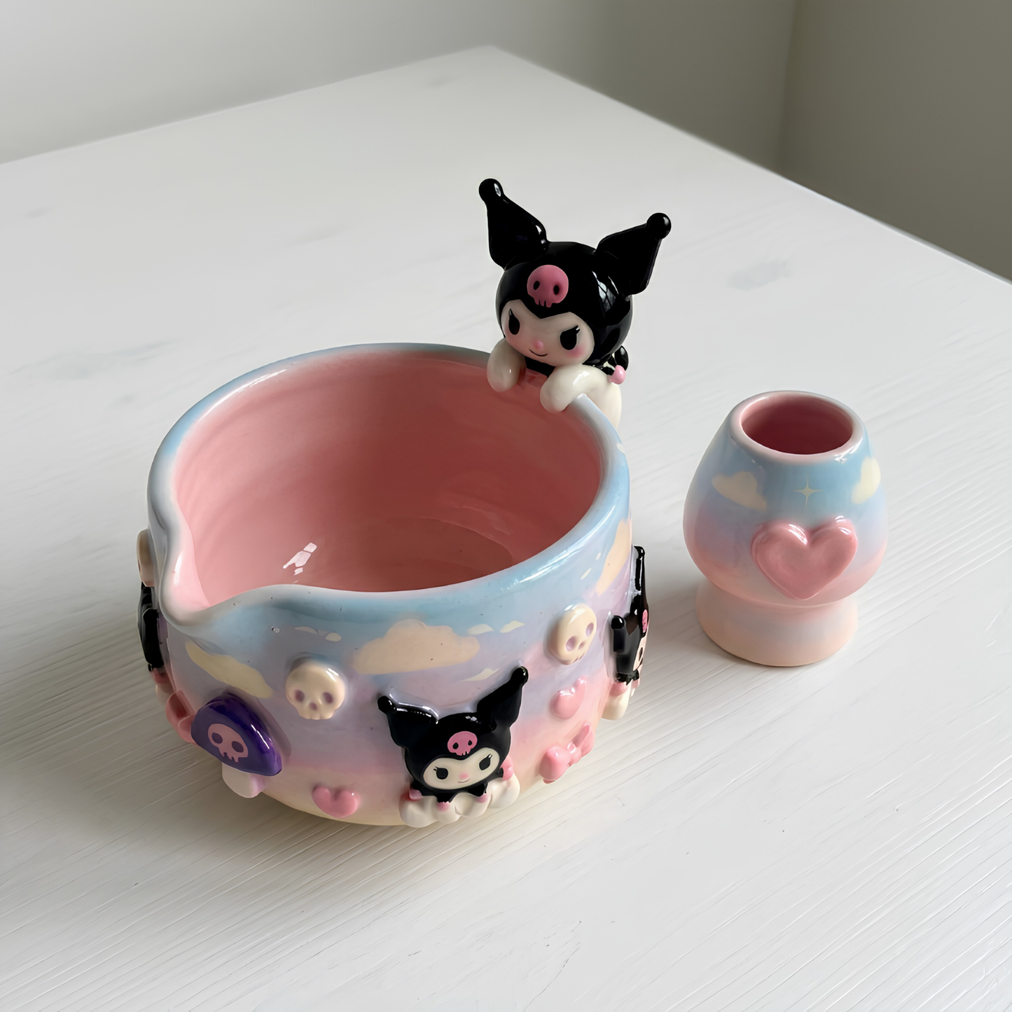 Ombré Kuromi Matcha Bowl | Handmade Ceramic Chawan | LA021