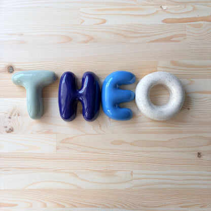 Ceramic Bubble Letters-Ceramic Letters - Personalized Ceramic Colorful Alphabet