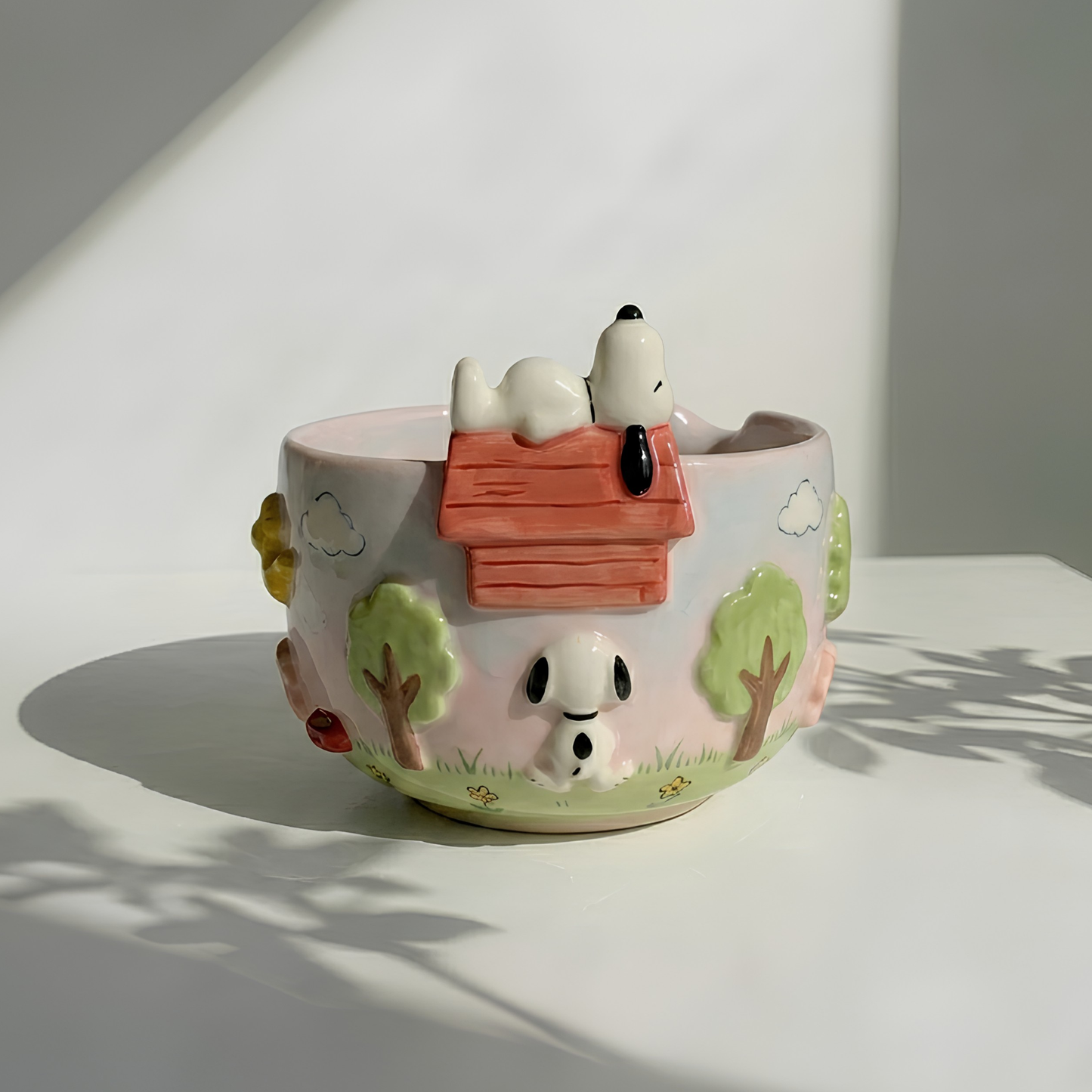 Ombre Snoopy Matcha Bowl | Handmade Ceramic Chawan | LA013