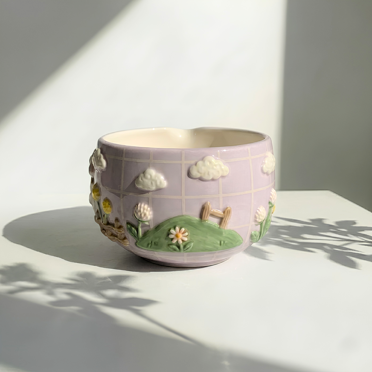 Happy Little Lamb Matcha Bowl | Handmade Ceramic Chawan | LA014