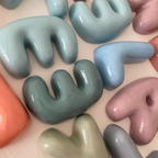 Ceramic Bubble Letters-Personalized Ceramic Letter- Handmade Wall Decor | LA006