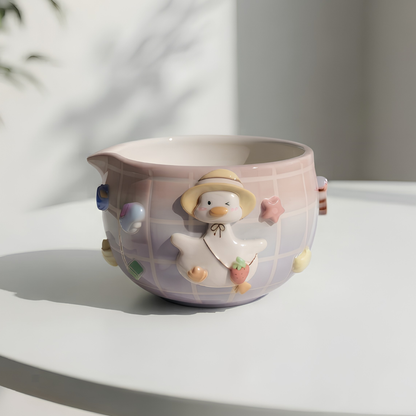 Grid Goose Silly Matcha Bowl Set, Handmade Magic Ceramic Chawan, Whimsical Tea Bowl, Fantasy Matcha Gift | Handmade Ceramic Chawan | LA030 (Copy)