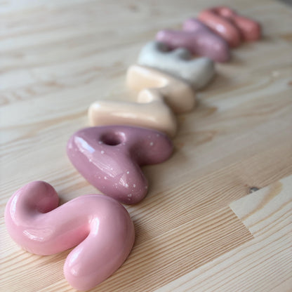 Handmade Ceramic Letter: Nursery Wall Decor, Custom Name Sign