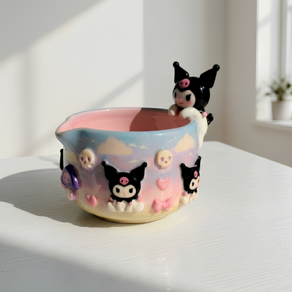 Ombré Kuromi Matcha Bowl | Handmade Ceramic Chawan | LA021