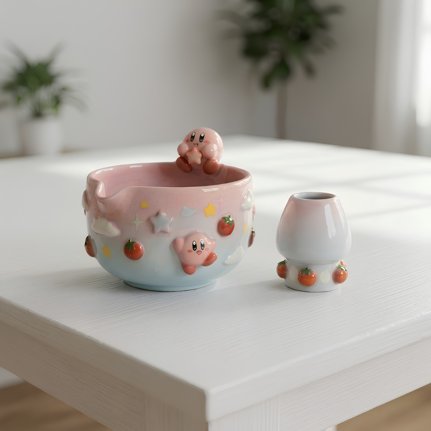 Ombre Kirby Matcha Bowl | Handmade Ceramic Chawan | LA016