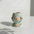 Green Frog Matcha Bowl | Handmade Ceramic Chawan | LA012