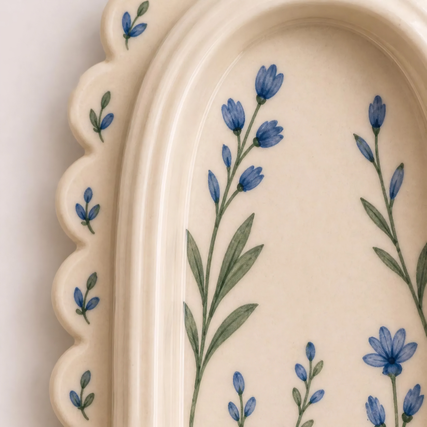 Wall Candle Holder, Handmade Ceramic Sconce, Floral Taper Candle Holder, Cottagecore Wall Decor | LA116