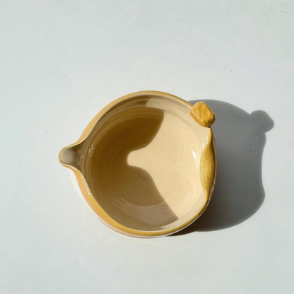 Handmade Cute Toast Bear Cream Sandwich Ceramic Matcha Bowl Set | Spouted Chawan & Whisk Holder • HX57