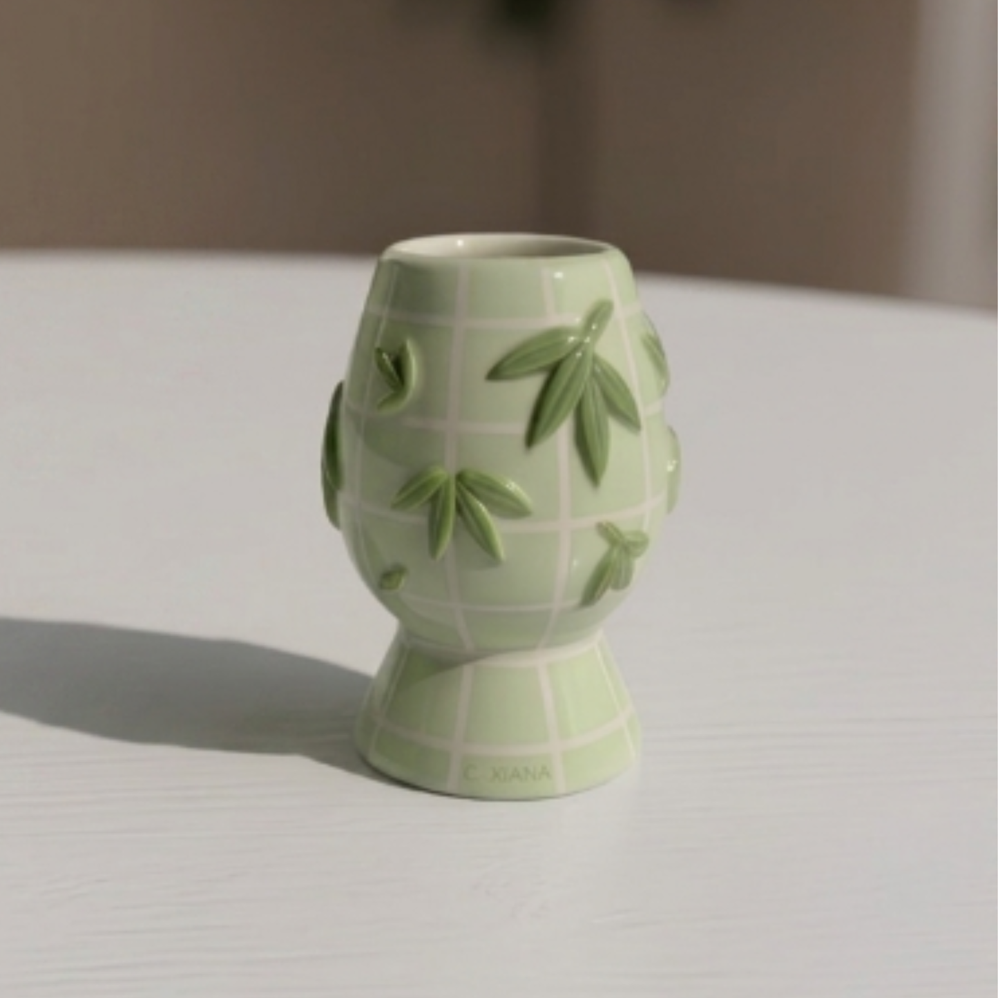 Grid Panda Matcha Bowl Set, Handmade Magic Ceramic Chawan, Whimsical Tea Bowl, Fantasy Matcha Gift | Handmade Ceramic Chawan | LA032