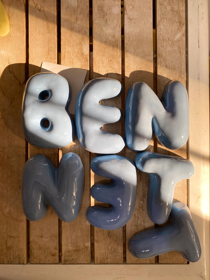 Handmade Custom Ceramic Letters,Personalized Baby Gift