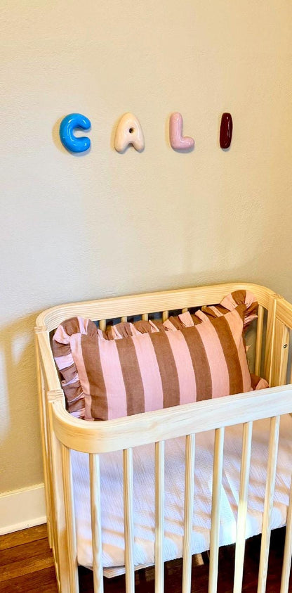 Personalized Baby Gift , Ceramic Bubble Letters-Personalized Ceramic Letter- Handmade Wall Decor