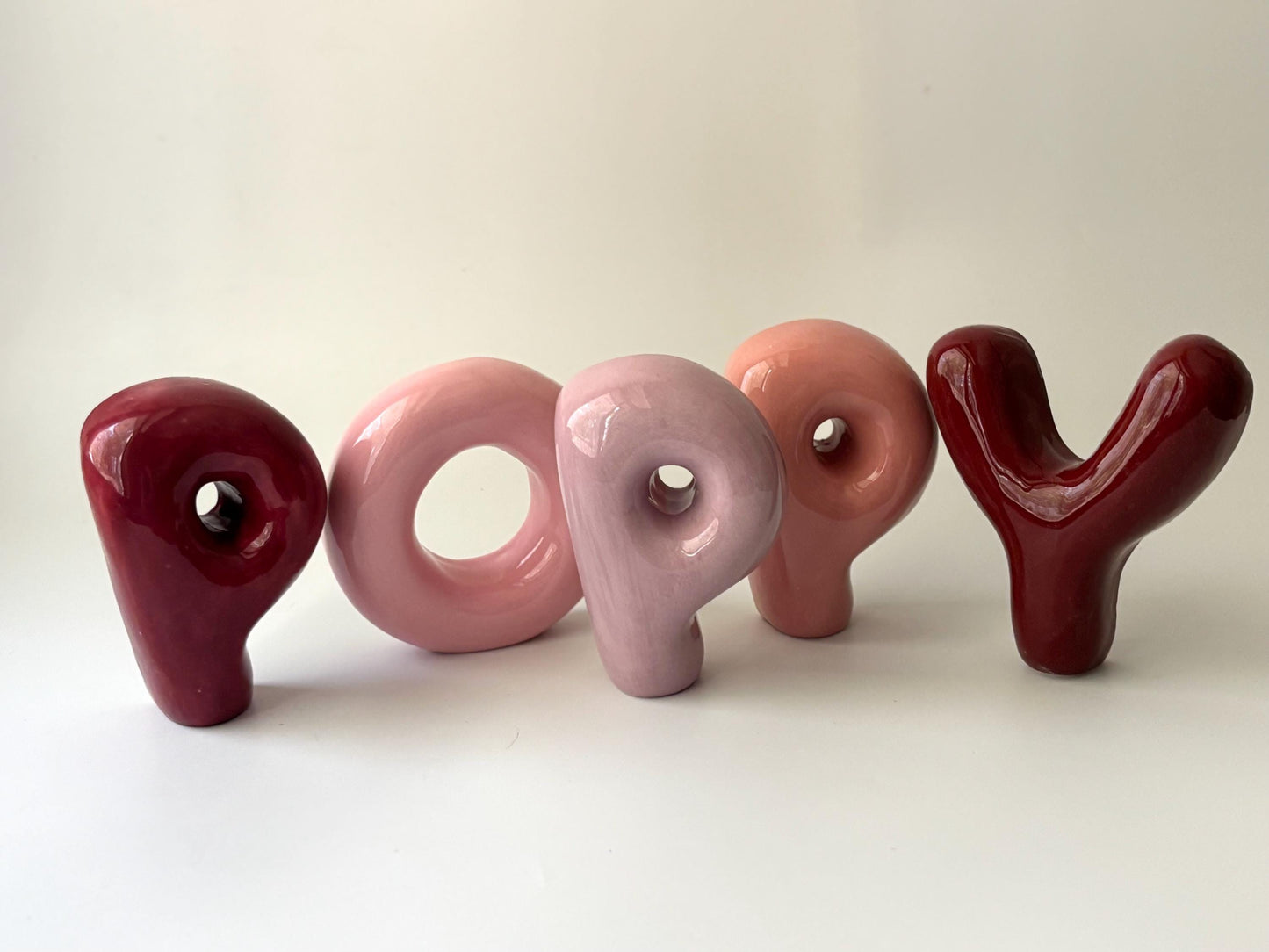 Free Standing Ceramic Letter - Handmade Custom Ceramic Letters | LA015