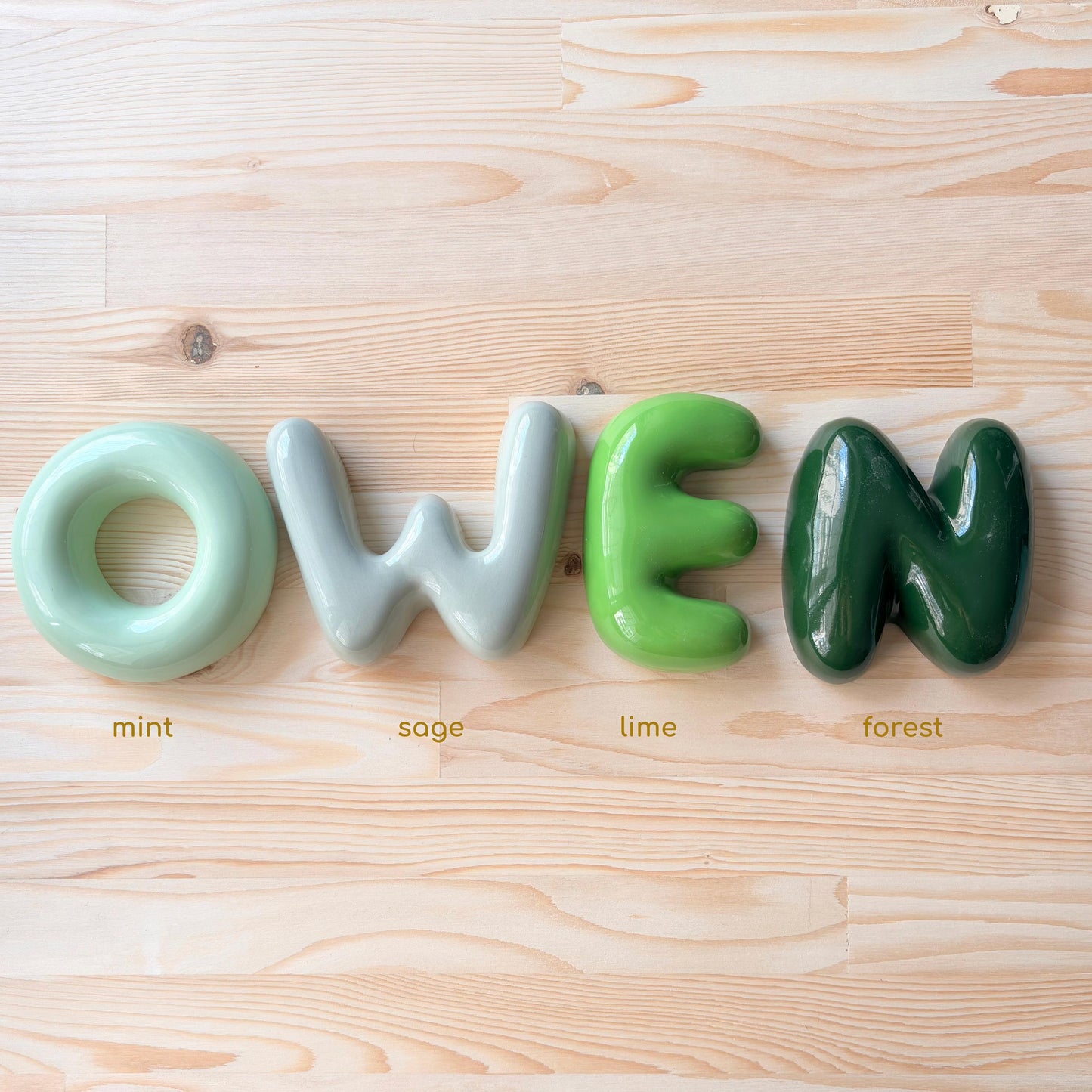 Handmade Custom Ceramic Letters-Personalized Ceramic Letter