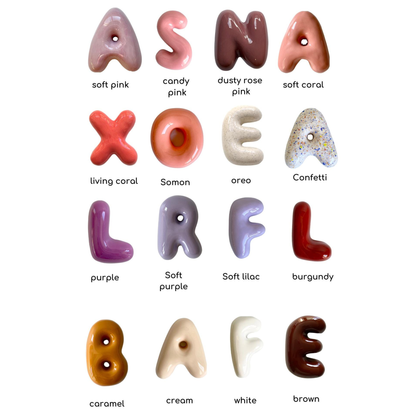 Handmade Custom Ceramic Letters-Personalized Ceramic Letter | LA008