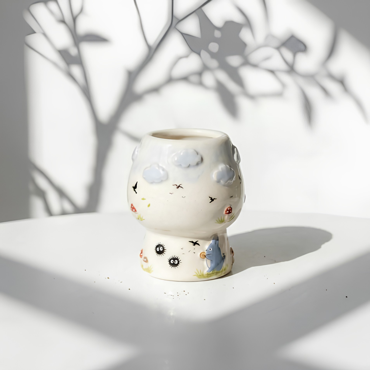 Studio Ghibli Inspired Totoro & Catbus Matcha Set–Handcrafted Ceramic Tea Bowl • HX01
