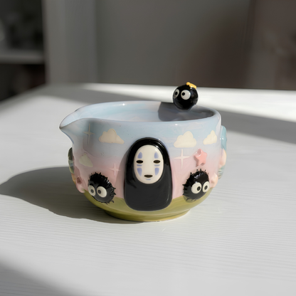 Ombre Noface Matcha Bowl | Handmade Ceramic Chawan | LA026