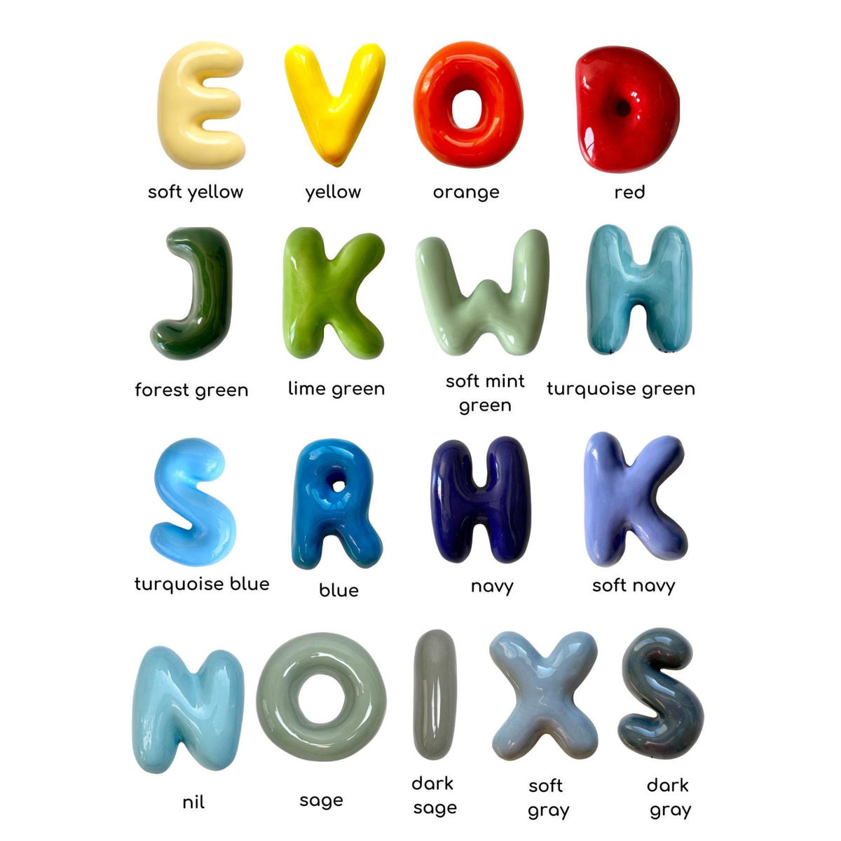 Handmade Custom Ceramic Letter | LA012