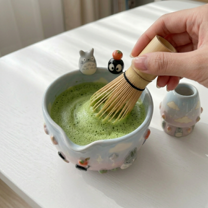 Ombré My Neighbor Totoro Matcha Bowl | Handmade Ceramic Chawan | LA022