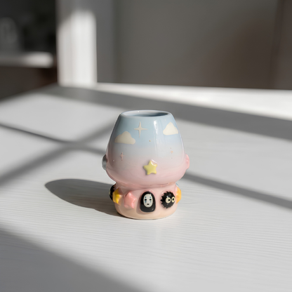 Ombre Noface Matcha Bowl | Handmade Ceramic Chawan | LA026