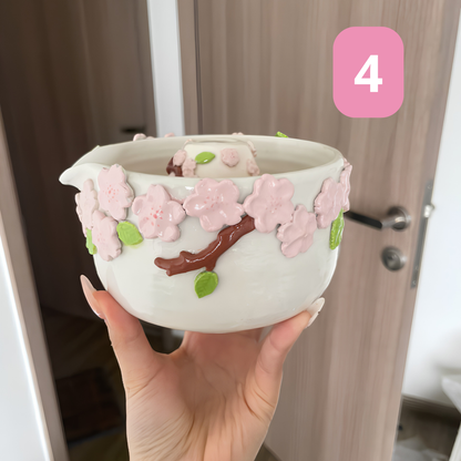 Handmade Matcha Tea Set Ready to Ship - Ceramic Matcha Bowl Set with Whisk Holder - Unique Tea Lover Gift - Birthday Gift - LA