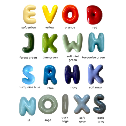 Handmade Custom Ceramic Letters-Personalized Ceramic Letter | LA008