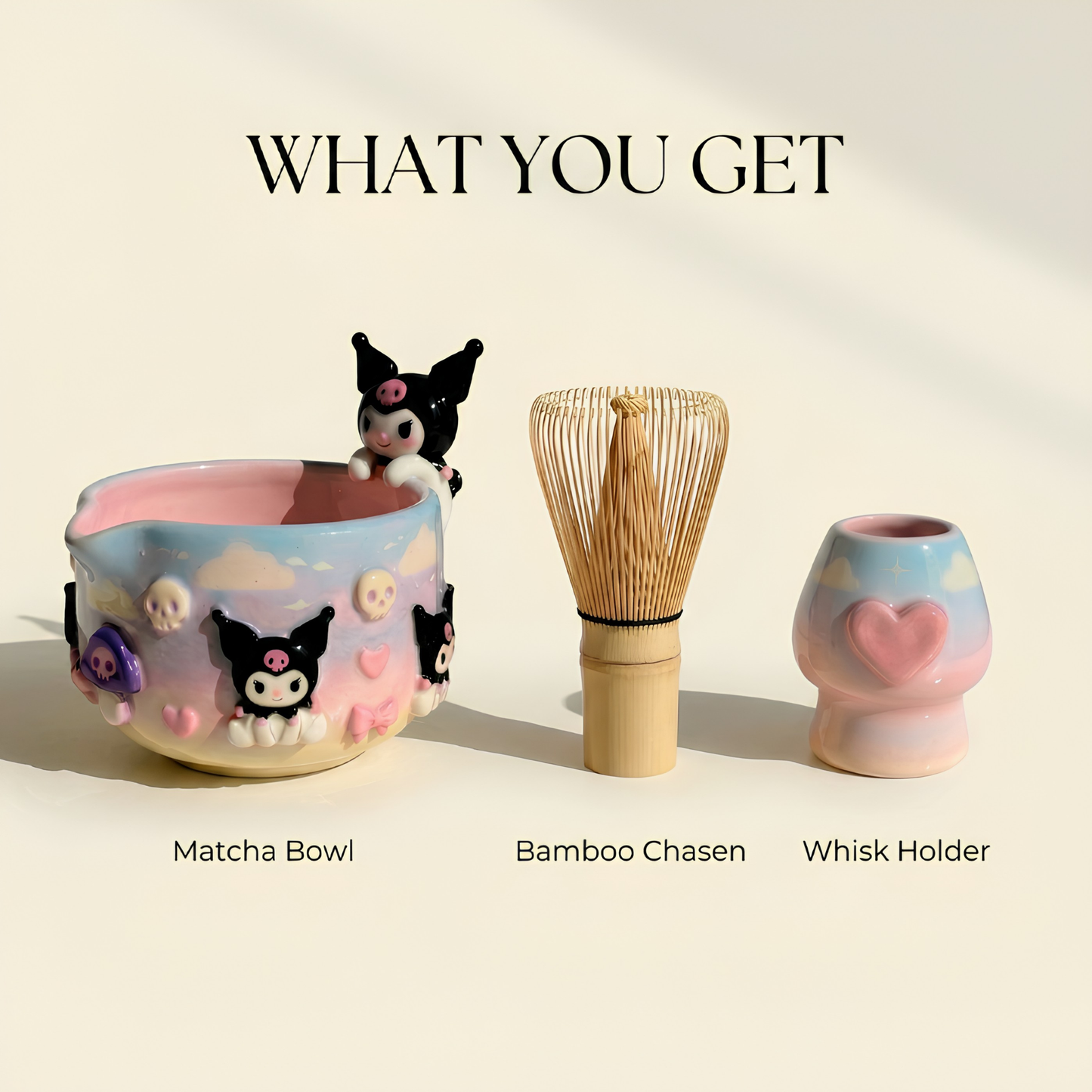 Ombré Kuromi Matcha Bowl | Handmade Ceramic Chawan | LA021