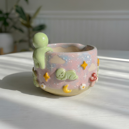 Ombré Smiski Matcha Bowl | Handmade Ceramic Chawan | LA021