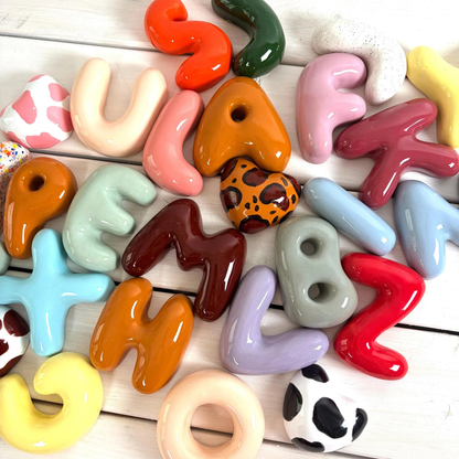 Personalized Ceramic Pet Name Letters – Mini 8cm Bubble Wall Decor | LA007