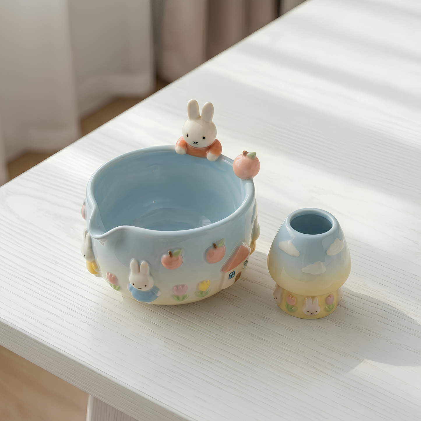 Ombre Miffy Matcha Bowl | Handmade Ceramic Chawan | LA025