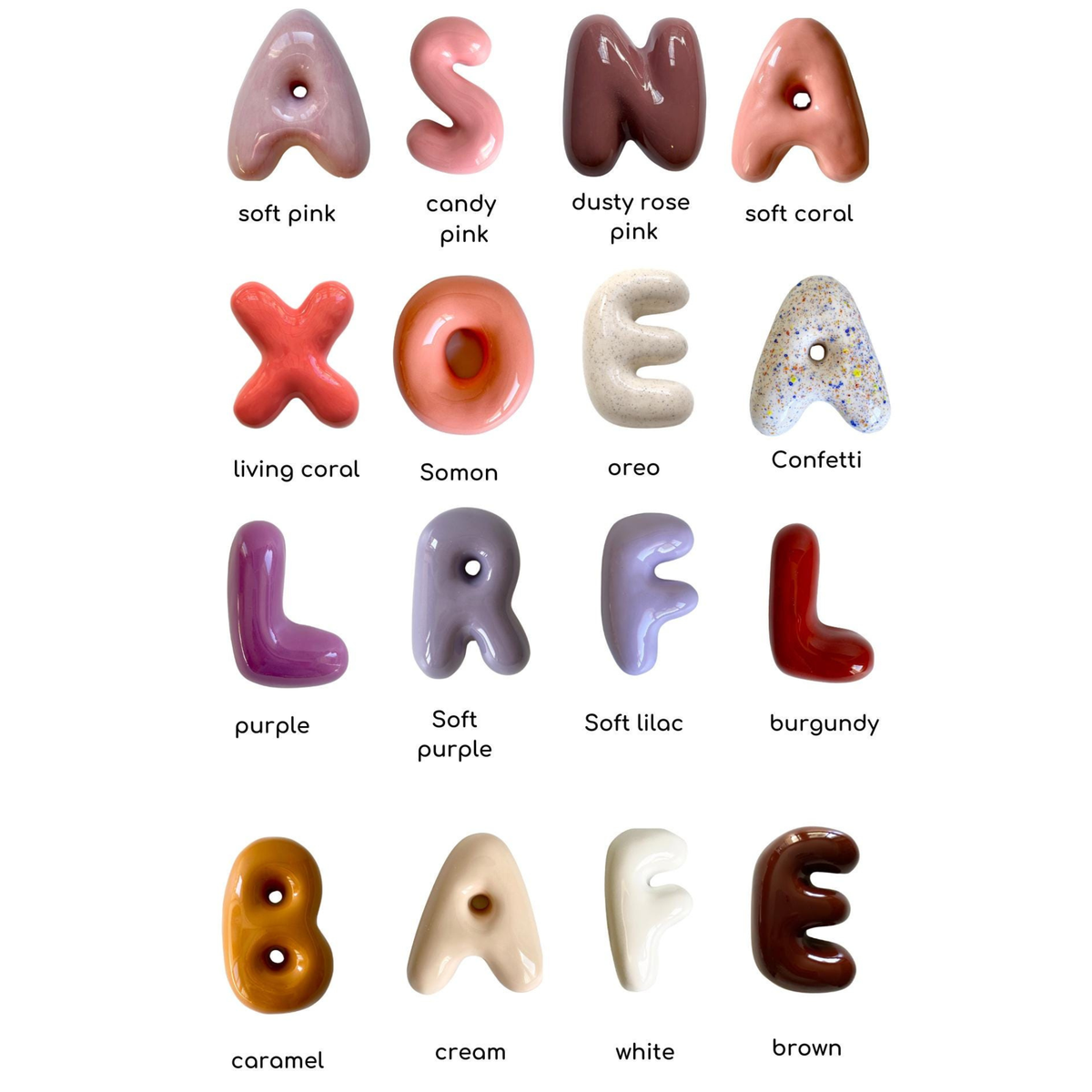 Handmade Custom Ceramic Bubble Letters | LA013