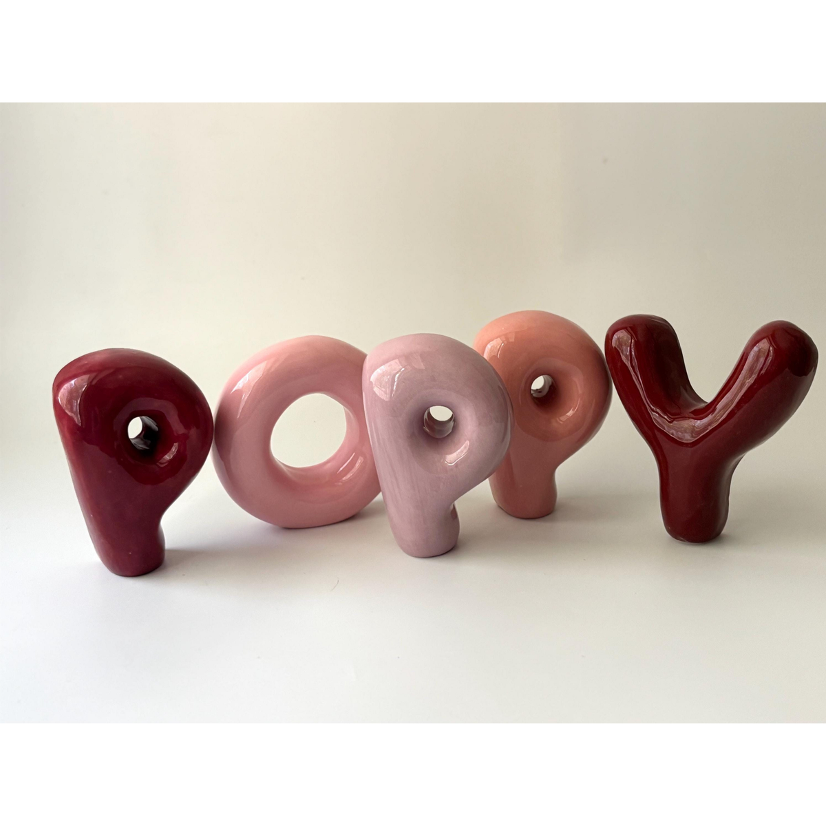 Free Standing Ceramic Letter - Handmade Custom Ceramic Letters | LA015