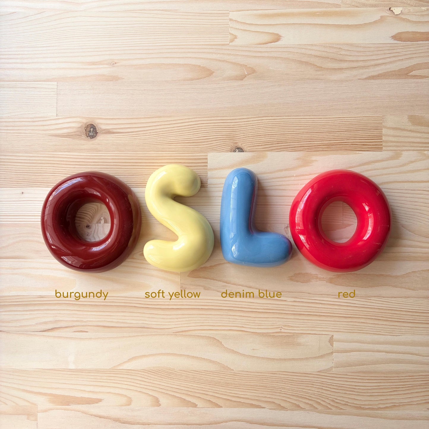 Handmade Custom Ceramic Letter: Personalized Wall Decor
